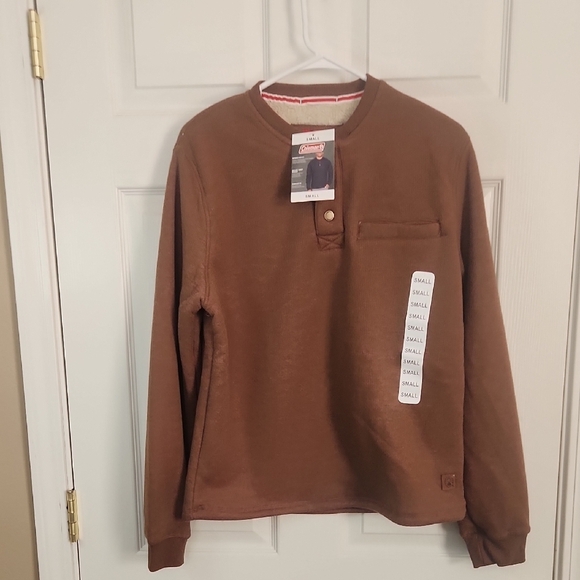 Coleman Brown Crewneck Sweater Soft Comfortable Fit - Picture 1 of 5